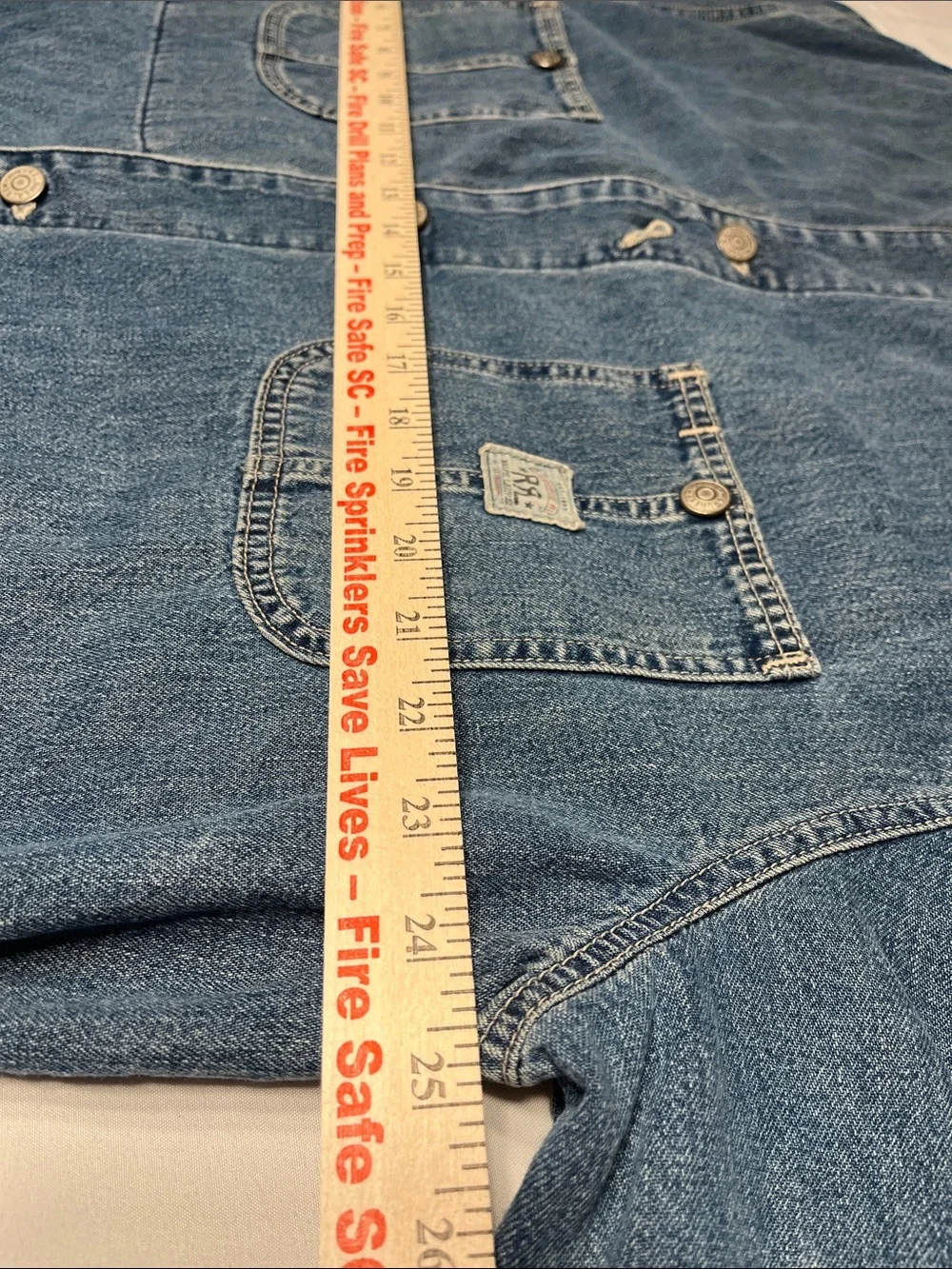 Vintage RRL Double RL Ralph Lauren Denim Chore Jacket USA Made Flannel Lined XL